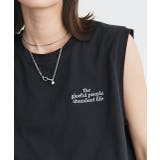 ワンポイントロゴ刺繍タンクトップ | ad thie | 詳細画像24 