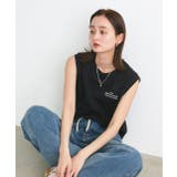 ワンポイントロゴ刺繍タンクトップ | ad thie | 詳細画像27 