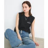 ワンポイントロゴ刺繍タンクトップ | ad thie | 詳細画像28 