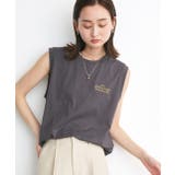 ワンポイントロゴ刺繍タンクトップ | ad thie | 詳細画像31 