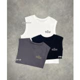 ワンポイントロゴ刺繍タンクトップ | ad thie | 詳細画像43 