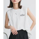 ワンポイントロゴ刺繍タンクトップ | ad thie | 詳細画像9 