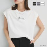 【2025SS新作】ロゴ刺繍フレンチスリーブTシャツ | ad thie | 詳細画像1