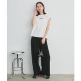【2025SS新作】ロゴ刺繍フレンチスリーブTシャツ | ad thie | 詳細画像2