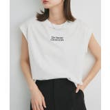 オフホワイト | 【2025SS新作】ロゴ刺繍フレンチスリーブTシャツ | ad thie