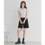 リンガーデザイン フライスコンパクトTシャツ | ad thie | 詳細画像21 