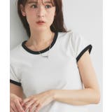 リンガーデザイン フライスコンパクトTシャツ | ad thie | 詳細画像33 