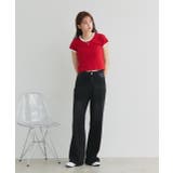 リンガーデザイン フライスコンパクトTシャツ | ad thie | 詳細画像38 