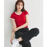 リンガーデザイン フライスコンパクトTシャツ | ad thie | 詳細画像45 