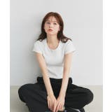 リンガーデザイン フライスコンパクトTシャツ | ad thie | 詳細画像9 