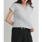 オートミール | リンガーデザイン フライスコンパクトTシャツ | ad thie