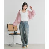 スクエアネックレースリブタンクトップ | ad thie | 詳細画像18 