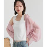 スクエアネックレースリブタンクトップ | ad thie | 詳細画像20 