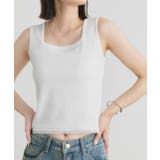 スクエアネックレースリブタンクトップ | ad thie | 詳細画像22 