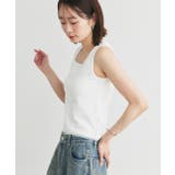 スクエアネックレースリブタンクトップ | ad thie | 詳細画像23 
