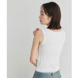 スクエアネックレースリブタンクトップ | ad thie | 詳細画像25 