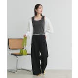 スクエアネックレースリブタンクトップ | ad thie | 詳細画像28 