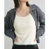 スクエアネックレースリブタンクトップ | ad thie | 詳細画像39 