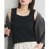 スクエアネックレースリブタンクトップ | ad thie | 詳細画像46 