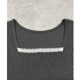 スクエアネックレースリブタンクトップ | ad thie | 詳細画像49 