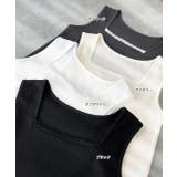 スクエアネックレースリブタンクトップ | ad thie | 詳細画像55 