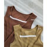 スクエアネックレースリブタンクトップ | ad thie | 詳細画像56 