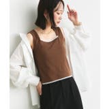 スクエアネックレースリブタンクトップ | ad thie | 詳細画像7 