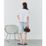 フラワーモチーフコード刺繍Tシャツ | ad thie | 詳細画像10 