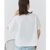 フラワーモチーフコード刺繍Tシャツ | ad thie | 詳細画像14 