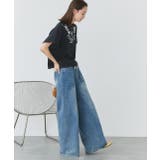 フラワーモチーフコード刺繍Tシャツ | ad thie | 詳細画像17 