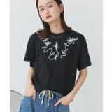 フラワーモチーフコード刺繍Tシャツ | ad thie | 詳細画像19 