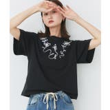 フラワーモチーフコード刺繍Tシャツ | ad thie | 詳細画像23 