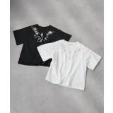 フラワーモチーフコード刺繍Tシャツ | ad thie | 詳細画像31 