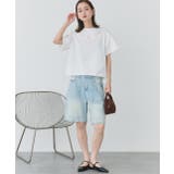 フラワーモチーフコード刺繍Tシャツ | ad thie | 詳細画像9 