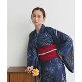 ネイビー | 3点セット 花火柄セパレート2WAY浴衣セット | ad thie