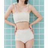 オフホワイト | シャーリングリボンキャミソール スイムウェア | ad thie