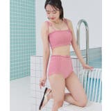ピンク | シャーリングリボンキャミソール スイムウェア | ad thie