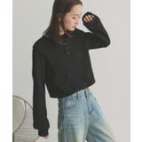 ヘンリーネックショート丈ワッフルプルオーバー | ad thie | 詳細画像40 