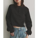 ヘンリーネックショート丈ワッフルプルオーバー | ad thie | 詳細画像42 