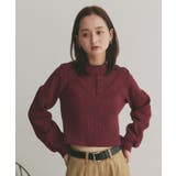 ヘンリーネックショート丈ワッフルプルオーバー | ad thie | 詳細画像45 