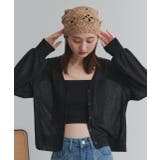 袖ボリュームVネックシアーカーディガン | ad thie | 詳細画像15 