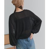 袖ボリュームVネックシアーカーディガン | ad thie | 詳細画像17 