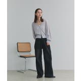 袖ボリュームVネックシアーカーディガン | ad thie | 詳細画像20 