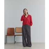 袖ボリュームVネックシアーカーディガン | ad thie | 詳細画像29 