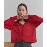 袖ボリュームVネックシアーカーディガン | ad thie | 詳細画像31 