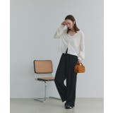 袖ボリュームVネックシアーカーディガン | ad thie | 詳細画像4 