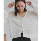 袖ボリュームVネックシアーカーディガン | ad thie | 詳細画像6 