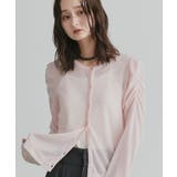ライトピンク | パフスリーブシアーカーディガン | ad thie