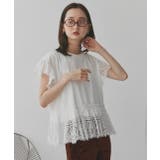 ヘムスリーブレースデザイントップス | ad thie | 詳細画像4 