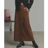 キャメル | スエードラップスカート | ad thie